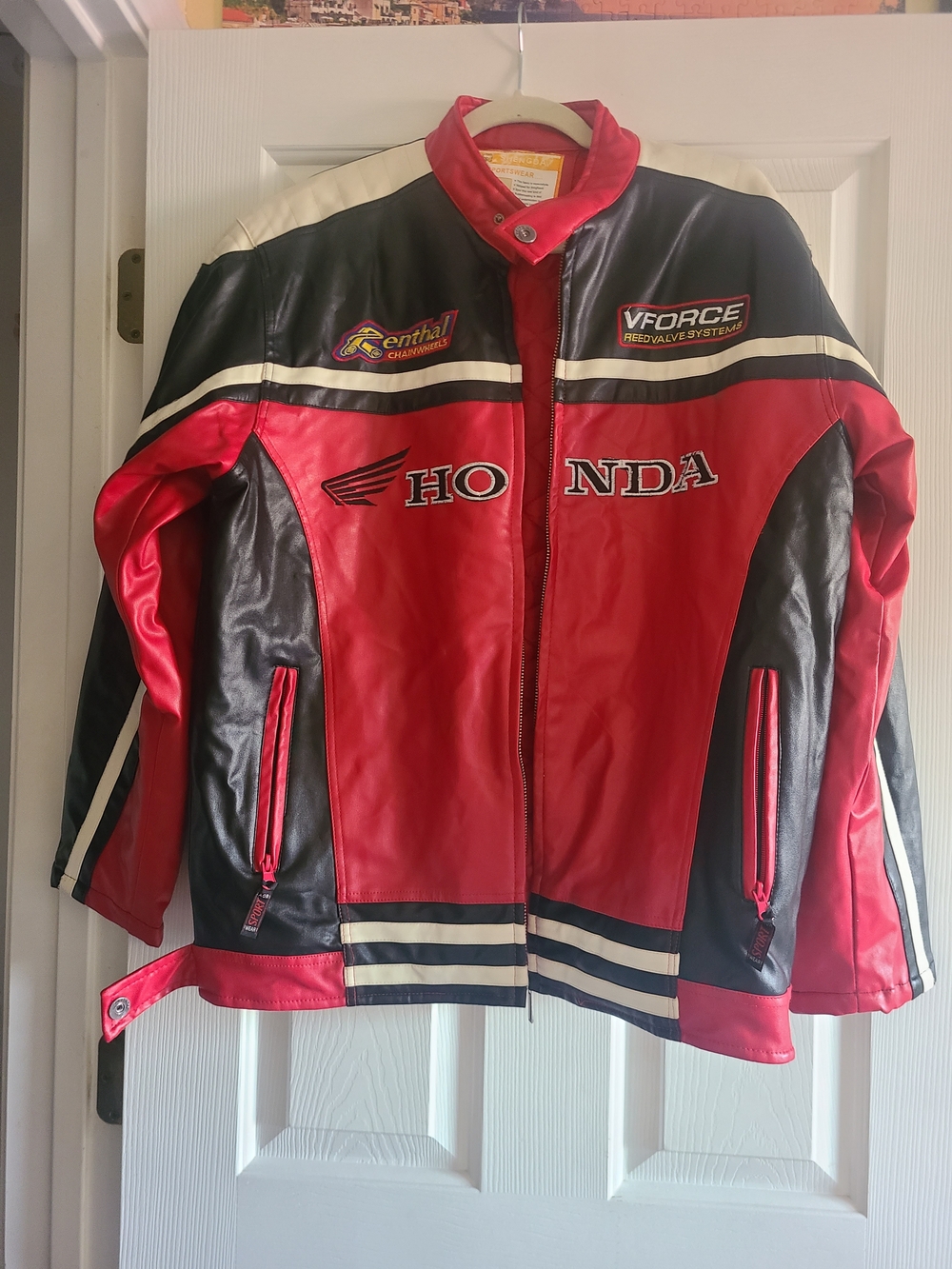 Honda Red & Black Racing Leather Jacket